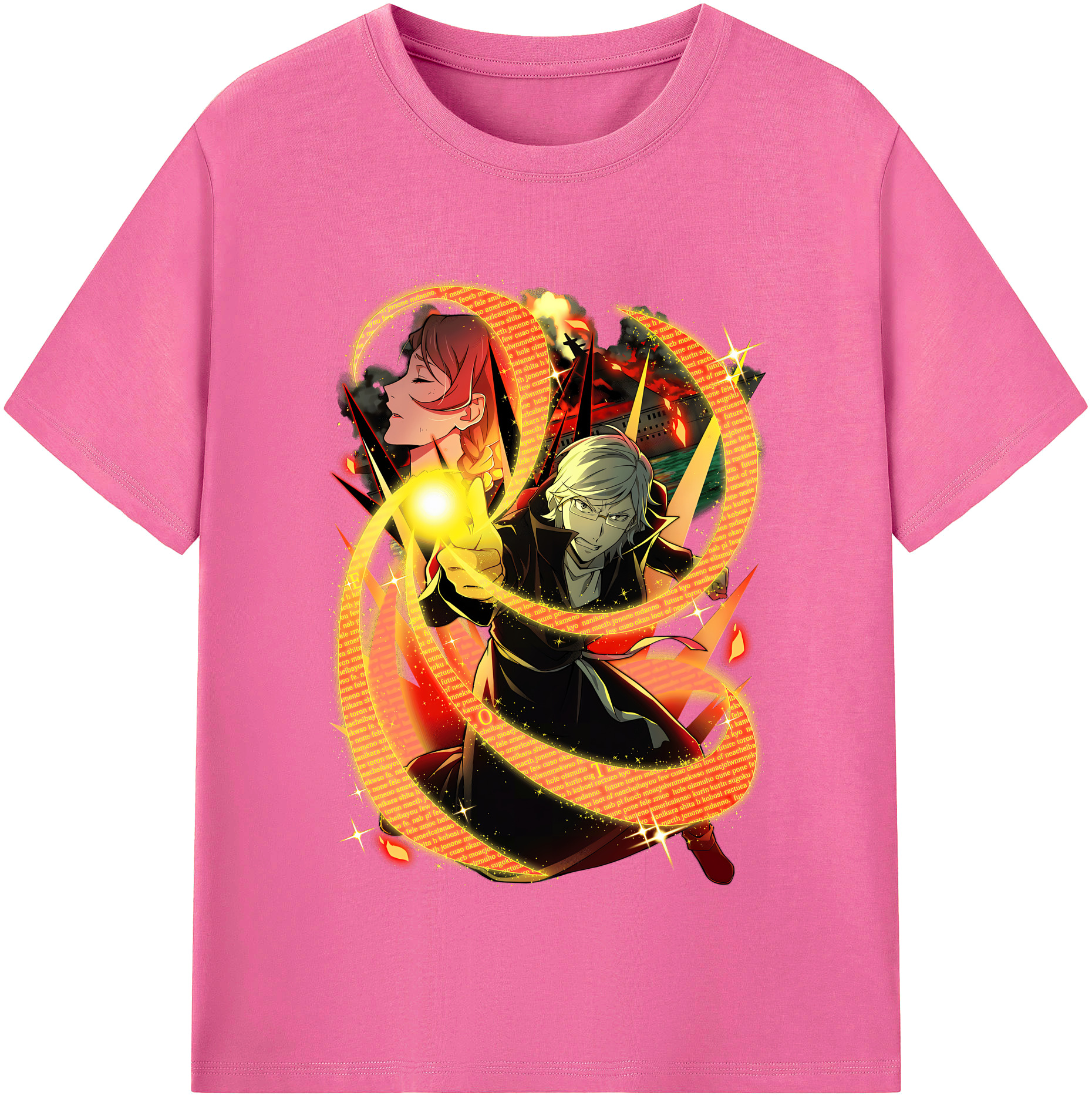 （画像用） 文豪ストレイドッグス Bungo Stray Dogs レディースカジュアルプリントTシャツ（綿100％）